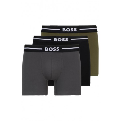 Boss ανδρικά boxers 3pack, κανονική γραμμή 95%cotton 5%elastane 50517833 971